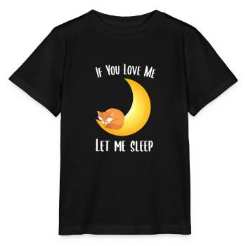 Si tu m'aimes laisse moi dormir le renard - T-shirt bio MINI CREATOR Stanley/Stella Enfant - noir - Devant - Mikhail (115cm)