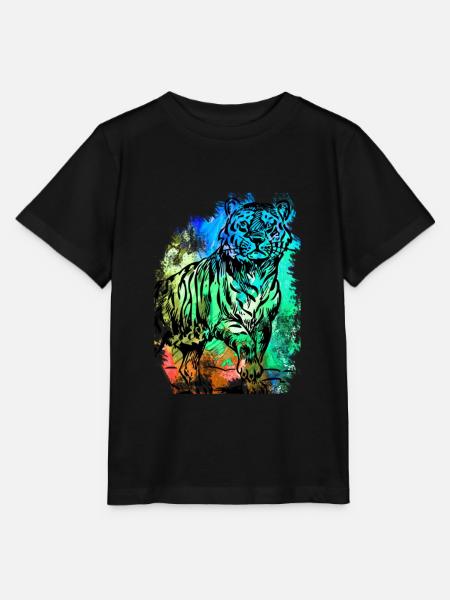 Tiger - Stanley/Stella Kinder T-Shirt MINI CREATOR  - Schwarz