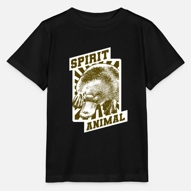 Retro Schnabeltier Geschenk - Stanley/Stella Kinder T-Shirt MINI CREATOR - Schwarz