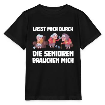 Lasst mich durch die Senioren brauchen mich - Stanley/Stella Kinder T-Shirt MINI CREATOR  - Schwarz - Vorne - Mikhail (115cm)