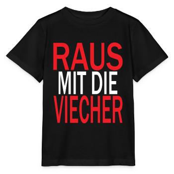 Raus mit die Viecher - Stanley/Stella Kinder T-Shirt MINI CREATOR  - Schwarz - Vorne - Mikhail (115cm)
