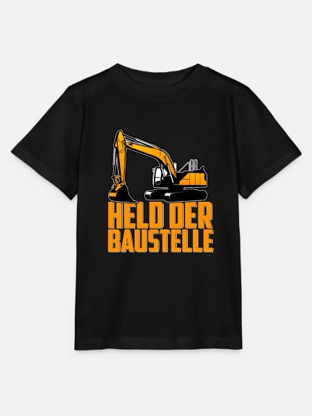 Held der Baustelle Bagger Baggerfahrer - Stanley/Stella Kinder T-Shirt MINI CREATOR - Schwarz