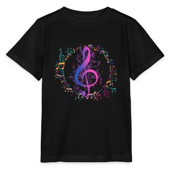 Clef music bass clef - Stanley/Stella MINI CREATOR Kids’ T-Shirt - black - Front - Mikhail (115cm)