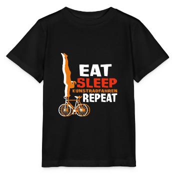 Art Bike - Eat Sleep Art Cycling Repeat - Stanley/Stella MINI CREATOR Kids’ T-Shirt - black - Front - Mikhail (115cm)