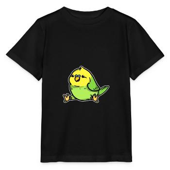 Süßer Wellensittich Welli Singvogel Geschenk - Stanley/Stella Kinder T-Shirt MINI CREATOR  - Schwarz - Vorne - Mikhail (115cm)