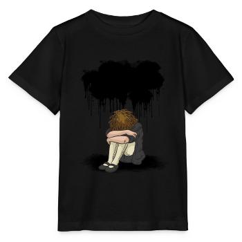 Fille triste dépression nuage noir - T-shirt bio MINI CREATOR Stanley/Stella Enfant - noir - Devant - Mikhail (115cm)