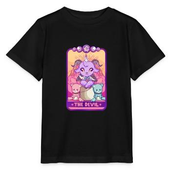 The Devil Anime Kawaii Tarot Voyant Baphomet - T-shirt bio MINI CREATOR Stanley/Stella Enfant - noir - Devant - Mikhail (115cm)