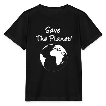 Save The Planet! - Stanley/Stella MINI CREATOR Kids’ T-Shirt - black - Front - Mikhail (115cm)