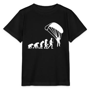 Fallschirmspringer Fallschirm Skydive Evolution - Stanley/Stella Kinder T-Shirt MINI CREATOR  - Schwarz - Vorne - Mikhail (115cm)