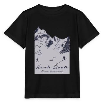 Haute Route - France, Switzerland - Stanley/Stella MINI CREATOR Kids’ T-Shirt - black - Front - Mikhail (115cm)