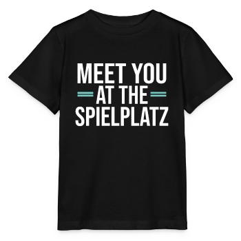 Meet you at the playground - Stanley/Stella MINI CREATOR Kids’ T-Shirt - black - Front - Mikhail (115cm)