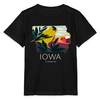 Iowa Proud State Motto Le produit Hawkeye State - T-shirt bio MINI CREATOR Stanley/Stella Enfant - noir - Devant - Mikhail (115cm)