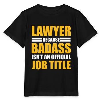 Rechtsanwalt, Anwalt Badass - Stanley/Stella Kinder T-Shirt MINI CREATOR  - Schwarz - Vorne - Mikhail (115cm)