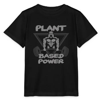 Plant Based Power - Stanley/Stella Kinder T-Shirt MINI CREATOR  - Schwarz - Vorne - Mikhail (115cm)