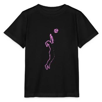 Volleyball girl - Stanley/Stella MINI CREATOR Kids’ T-Shirt - black - Front - Mikhail (115cm)