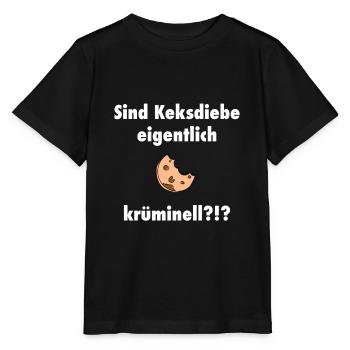 Sind Keksdiebe eigentlich krüminell Keks kriminell - Stanley/Stella Kinder T-Shirt MINI CREATOR  - Schwarz - Vorne - Mikhail (115cm)