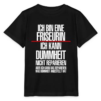 Ich Bin Eine FRISEURIN - Stanley/Stella Kinder T-Shirt MINI CREATOR  - Schwarz - Vorne - Mikhail (115cm)