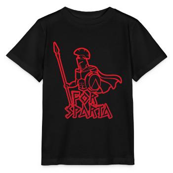 Sparte Casque Troie - T-shirt bio MINI CREATOR Stanley/Stella Enfant - noir - Devant - Mikhail (115cm)