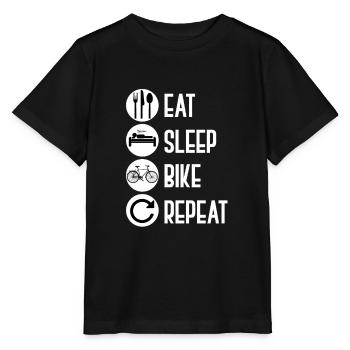 Fahrrad Sport Sportler - Stanley/Stella Kinder T-Shirt MINI CREATOR  - Schwarz - Vorne - Mikhail (115cm)