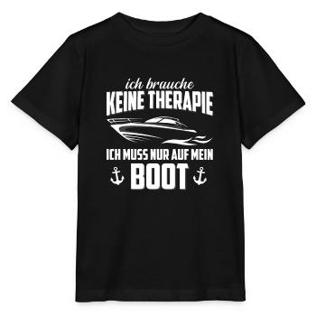 Capitaine de bateau canotier sans cadeau de thérapie - T-shirt bio MINI CREATOR Stanley/Stella Enfant - noir - Devant - Mikhail (115cm)