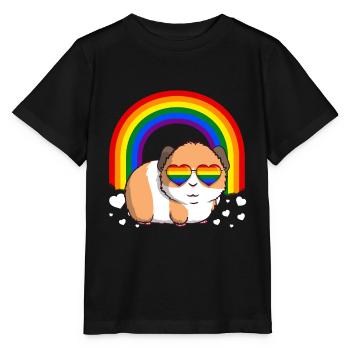 LGBTQ Meerschweinchen Homosexuell Stolz Regenbogen - Stanley/Stella Kinder T-Shirt MINI CREATOR  - Schwarz - Vorne - Mikhail (115cm)