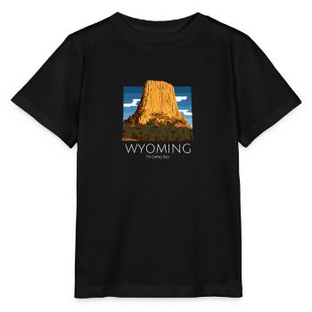 Wyoming Proud State Motto Le produit Cowboy State - T-shirt bio MINI CREATOR Stanley/Stella Enfant - noir - Devant - Mikhail (115cm)