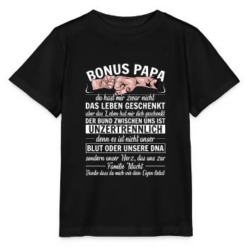 Vatertagsgeschenk Stiefpapa Vatertag Bonus Papa - Stanley/Stella Kinder T-Shirt MINI CREATOR  - Schwarz - Vorne - Mikhail (115cm)