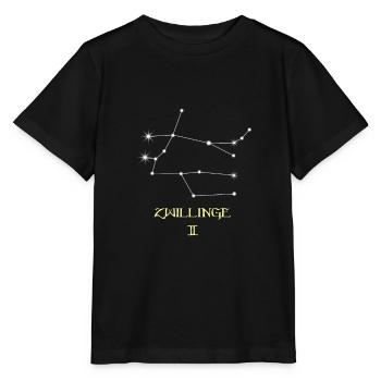 Zwilling Sternzeichen - Stanley/Stella Kinder T-Shirt MINI CREATOR  - Schwarz - Vorne - Mikhail (115cm)