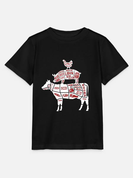 Grillen Fleischteile Huhn Schwein Rind - Stanley/Stella Kinder T-Shirt MINI CREATOR - Schwarz