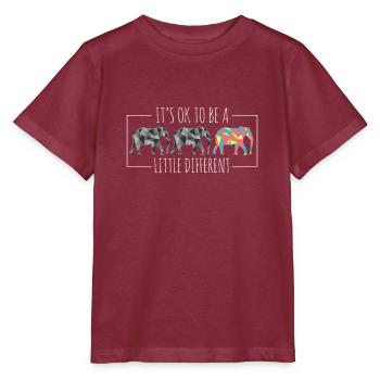 Be Different - Stanley/Stella MINI CREATOR Kids’ T-Shirt - burgundy - Front - Kain (125cm)