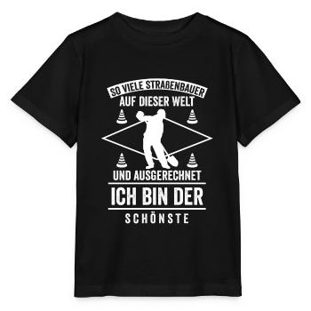Straßenbauer Straßenbau - Stanley/Stella Kinder T-Shirt MINI CREATOR  - Schwarz - Vorne - Mikhail (115cm)