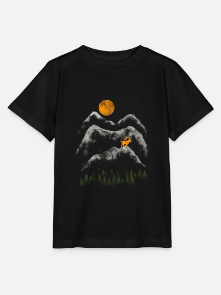 Steinbock Capricorn in den Bergen Geschenk - Stanley/Stella Kinder T-Shirt MINI CREATOR - Schwarz