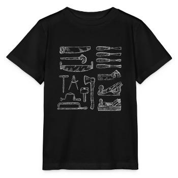 Carpenter tool - Stanley/Stella MINI CREATOR Kids’ T-Shirt - black - Front - Mikhail (115cm)