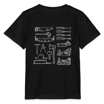 Carpenter tools - Stanley/Stella MINI CREATOR Kids’ T-Shirt - black - Front - Mikhail (115cm)