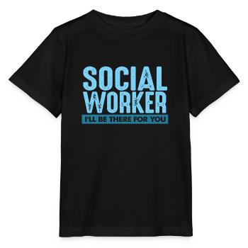 Travailleur social - T-shirt bio MINI CREATOR Stanley/Stella Enfant - noir - Devant - Mikhail (115cm)
