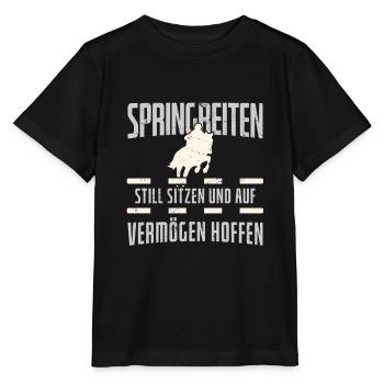 Springreiter - Stanley/Stella Kinder T-Shirt MINI CREATOR  - Schwarz - Vorne - Mikhail (115cm)