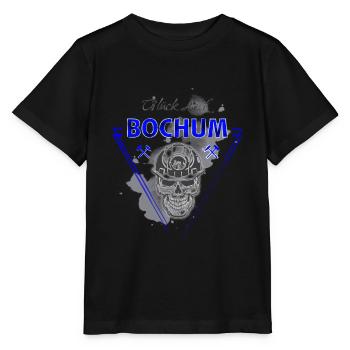 Bochum Glück Auf Totenkopf Ruhrpott Geschenk - Stanley/Stella Kinder T-Shirt MINI CREATOR  - Schwarz - Vorne - Mikhail (115cm)