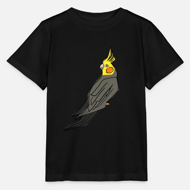 Oiseau calopsitte drôle - T-shirt bio MINI CREATOR Stanley/Stella Enfant - noir