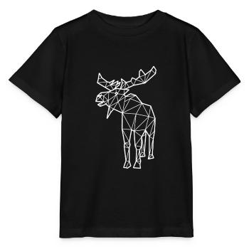 Elch Polygon - Stanley/Stella Kinder T-Shirt MINI CREATOR  - Schwarz - Vorne - Mikhail (115cm)