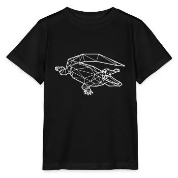 Krokodil Polygon - Stanley/Stella Kinder T-Shirt MINI CREATOR  - Schwarz - Vorne - Mikhail (115cm)