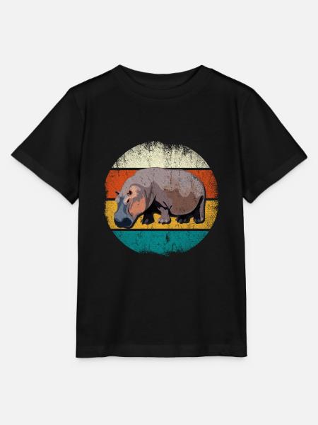 Nilpferd - Stanley/Stella Kinder T-Shirt MINI CREATOR - Schwarz