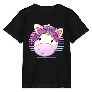 Cute unicorn picture - Stanley/Stella MINI CREATOR Kids’ T-Shirt - black - Front - Mikhail (115cm)