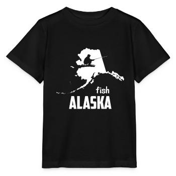 Fisch Alaska State Pride Fischereidruck - Stanley/Stella Kinder T-Shirt MINI CREATOR  - Schwarz - Vorne - Mikhail (115cm)