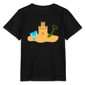 Children baby sand castle gift holiday - Stanley/Stella MINI CREATOR Kids’ T-Shirt - black - Front - Mikhail (115cm)