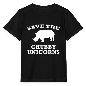 SAVE THE CHUBBY UNICORNS - Stanley/Stella MINI CREATOR Kids’ T-Shirt - black - Front - Mikhail (115cm)