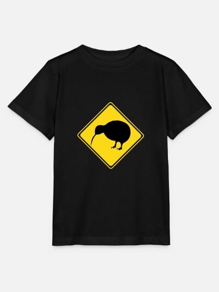Kiwi Vogel Neuseeland Lustig - Stanley/Stella Kinder T-Shirt MINI CREATOR - Schwarz