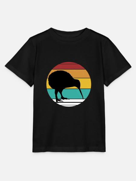 Kiwi Vogel Neuseeland Lustig - Stanley/Stella Kinder T-Shirt MINI CREATOR - Schwarz