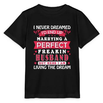 Perfekter Ehemann Fantastische Geschenkidee für Ehemann von - Stanley/Stella Kinder T-Shirt MINI CREATOR  - Schwarz - Vorne - Mikhail (115cm)