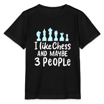 CHESS : I Like Chess - Stanley/Stella Kinder T-Shirt MINI CREATOR  - Schwarz - Vorne - Mikhail (115cm)