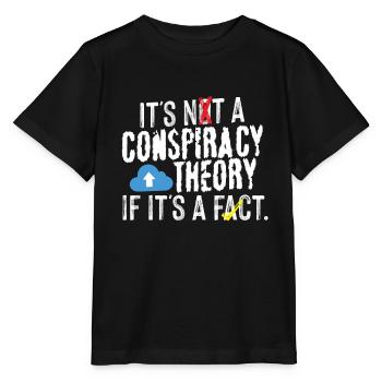 Conspiracy theory facts - Stanley/Stella MINI CREATOR Kids’ T-Shirt - black - Front - Mikhail (115cm)